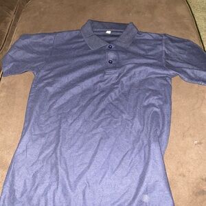 Plain Navy Blue Polo Shirt size small